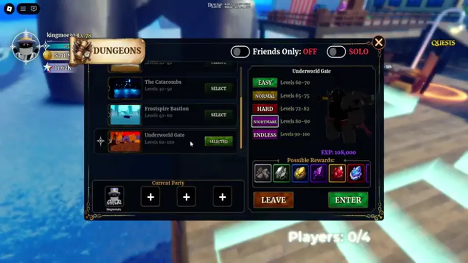 Dungeon Lootr level cap and Nightmare XP tip